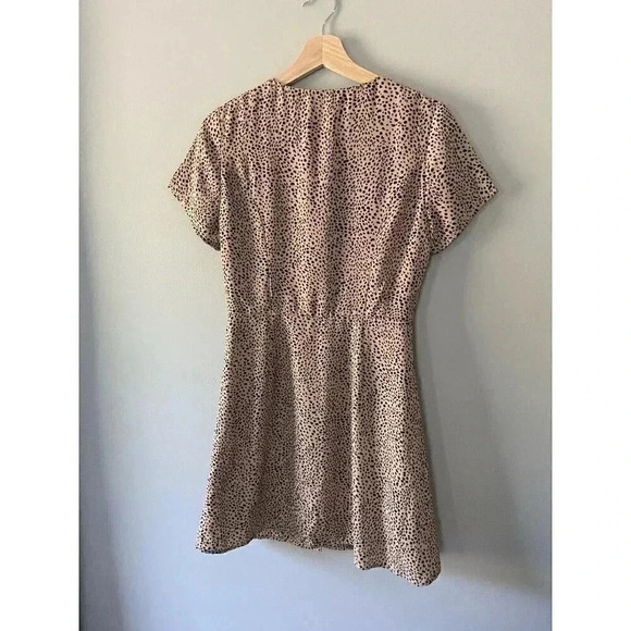 Mod Ref Cheetah Black & Brown Animal Print w/ lining A-line dress Size S Small - Picture 6 of 13
